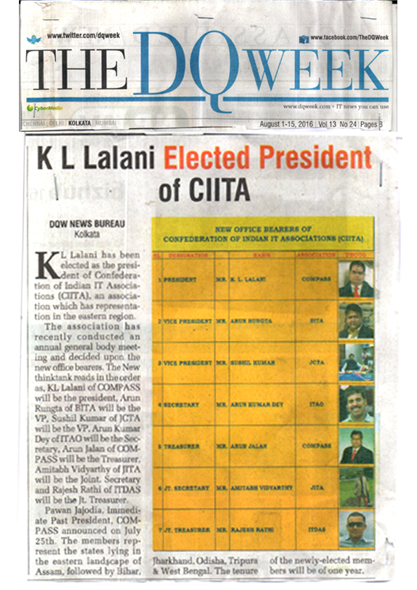 K. L. Lalani elected President of CIITA